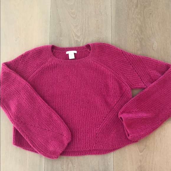 Pure/US Pink Cropped Knit Sweater - Picture 2 of 3